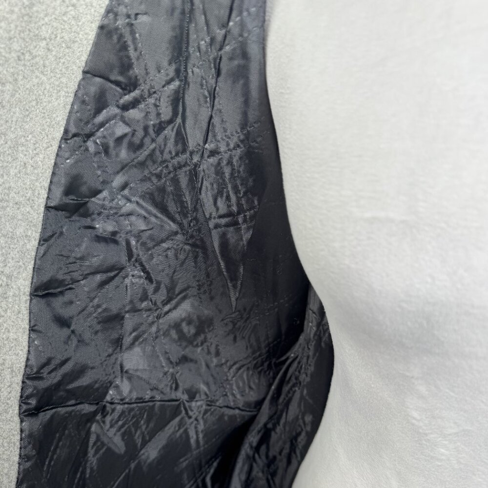 Zara Women's Lined Wool Coat Heathered Gray Sz XL interior pockets snap closure - Picture 7 of 11